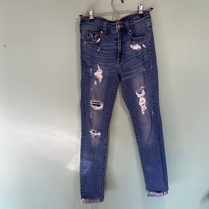 Aero high rise ripped skinny jeans size 4